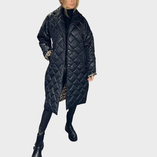 Ofira | Abrigo reversible con leopardo