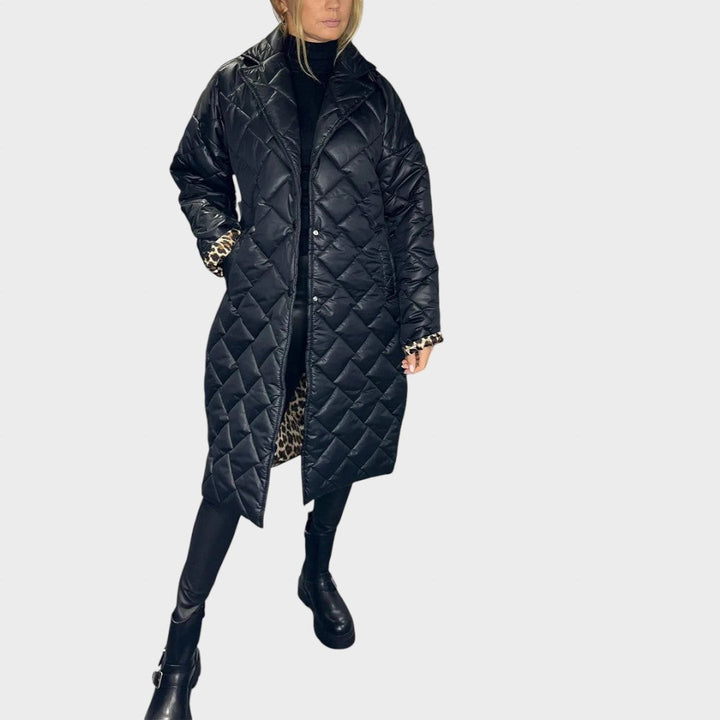 Ofira | Abrigo reversible con leopardo