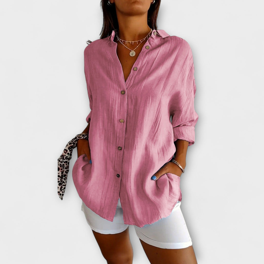 Saskia | Blusa elegante con pliegues