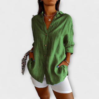 Saskia | Blusa elegante con pliegues