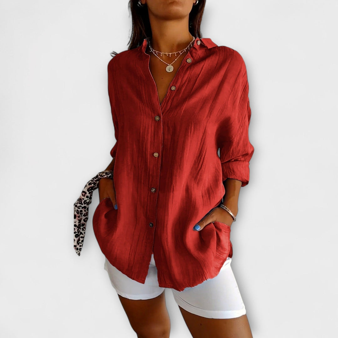 Saskia | Blusa elegante con pliegues