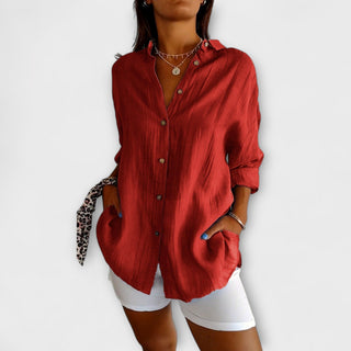 Saskia | Blusa elegante con pliegues