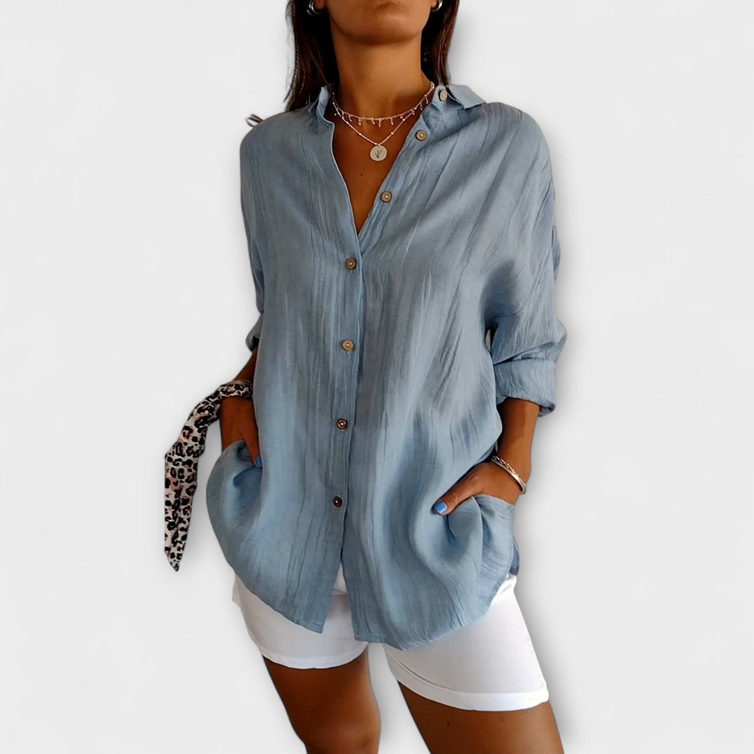 Saskia | Blusa elegante con pliegues