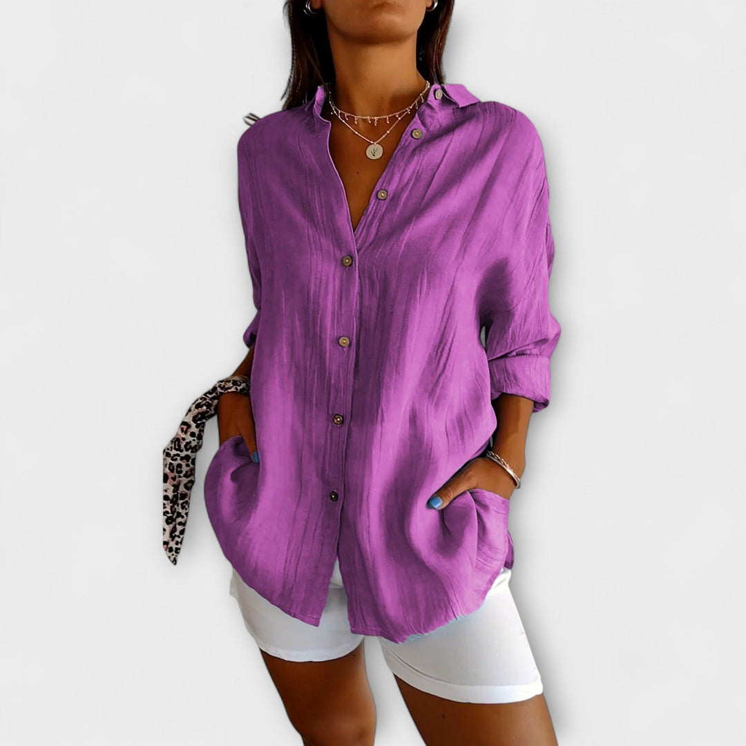 Saskia | Blusa elegante con pliegues
