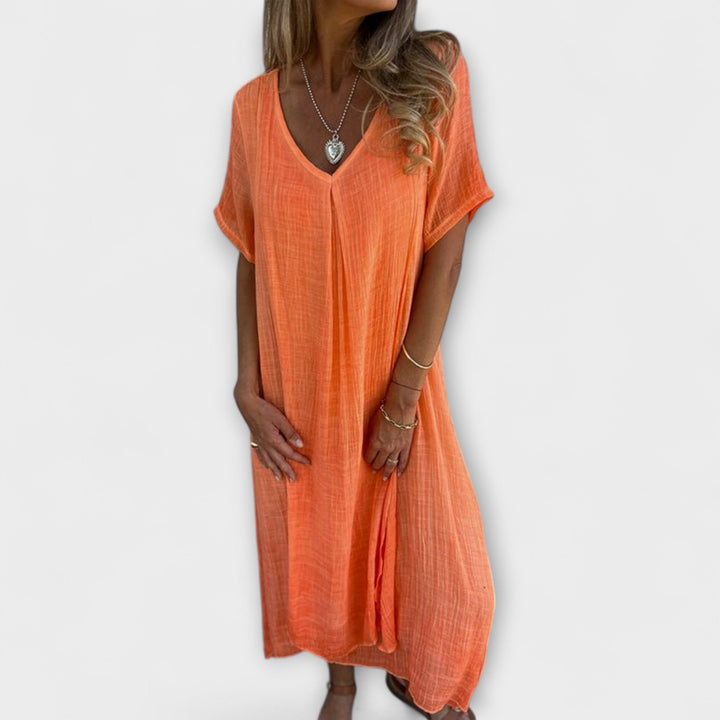 Juliette | Vestido de algodón y lino