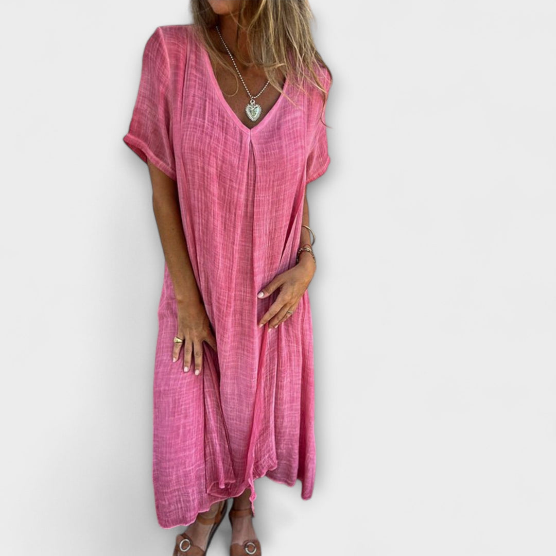 Juliette | Vestido de algodón y lino