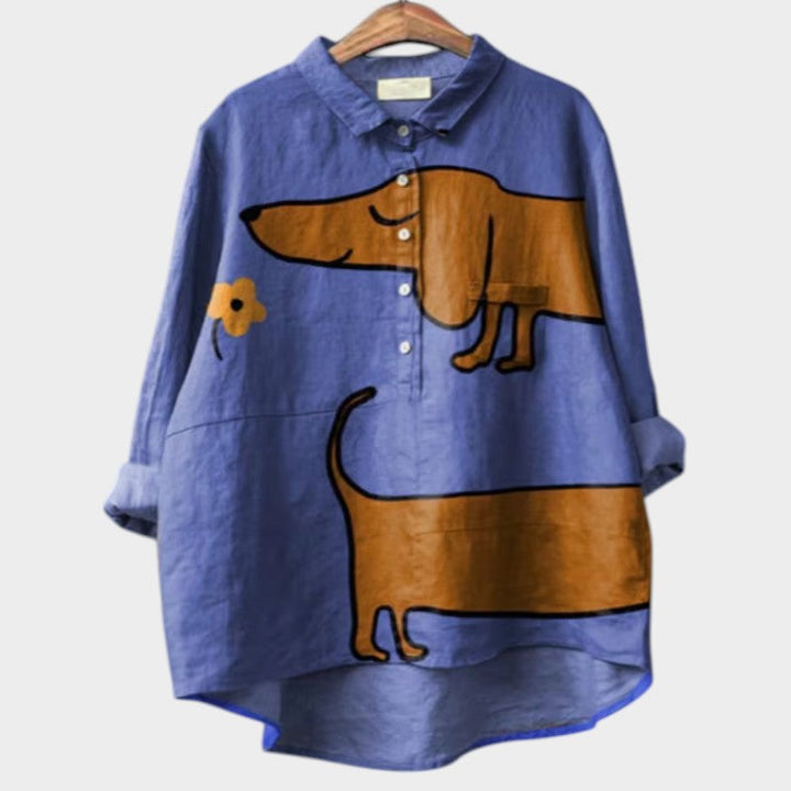 Benita | Blusa con estampado de perritos