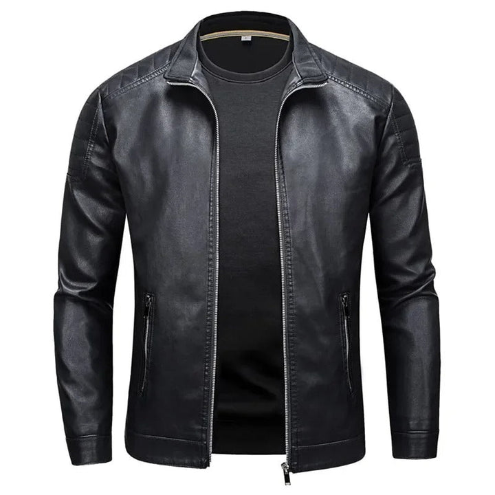 Francisco | Chaqueta efecto piel con cuello mao