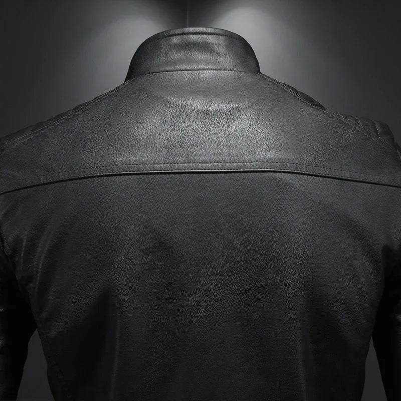 Francisco | Chaqueta efecto piel con cuello mao