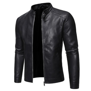 Iker | Chaqueta efecto piel con cuello mao