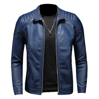 Francisco | Chaqueta efecto piel con cuello mao