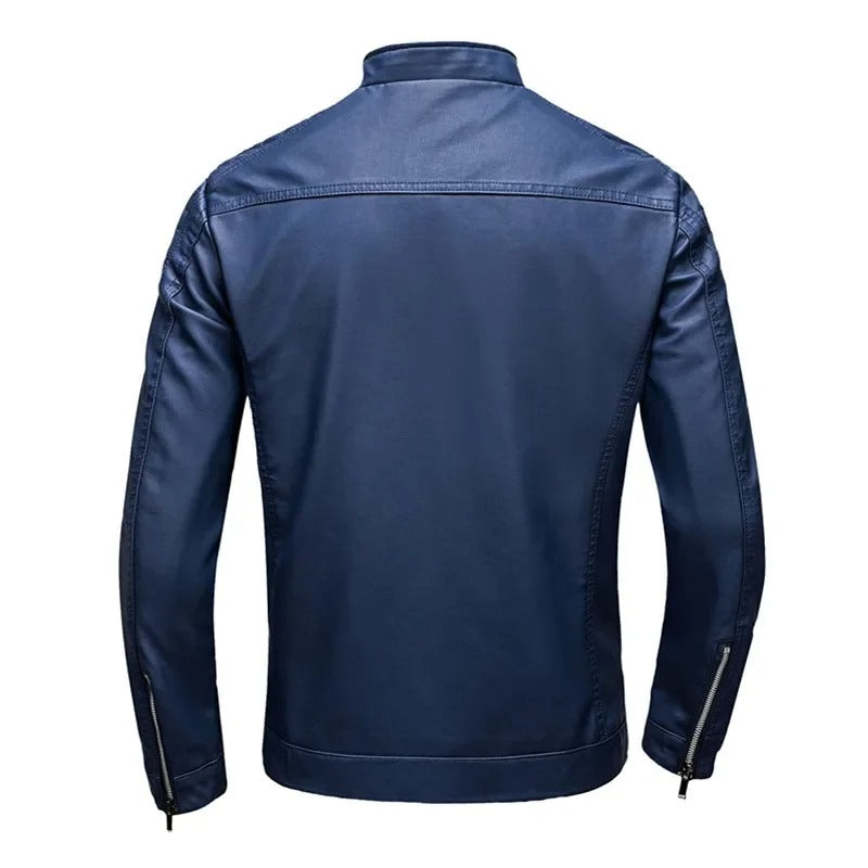Francisco | Chaqueta efecto piel con cuello mao