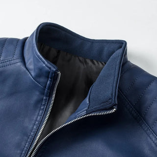 Francisco | Chaqueta efecto piel con cuello mao