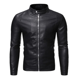 Iker | Chaqueta efecto piel con cuello mao